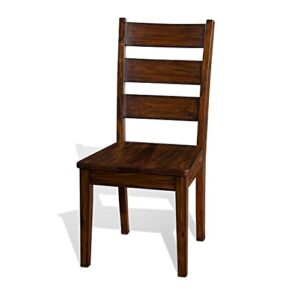 sunny designs tuscany ladderback chair with wood seat