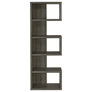 Coaster Home Furnishings Joey 5-Tier Bookcase Weathered Grey
