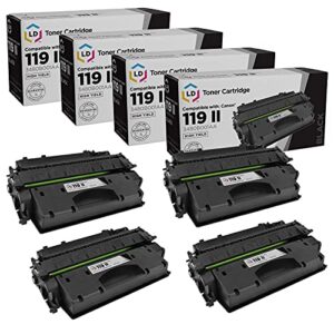 ld products compatible toner cartridge replacement for canon 119 hy (4 pack - black) compatible with lbp251dw, lbp253dw, lbp6300dn, lbp6650dn, lbp6670dn, m6160dw, mf414dw, mf416dw, mf419dw, mf5850dn