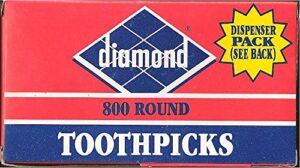 diamond 800 round point end toothpicks 2.5