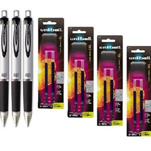 Uni-ball Signo Impact 207 Rt 65871 with 4 Packs of Refills 65874, Blue Gel Ink, 1.0mm Bold Point