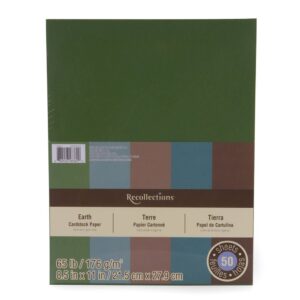 recollections cardstock paper, earth colors 8 1/2 x 11