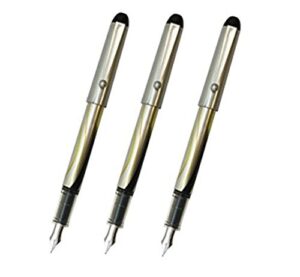pilot v pen (varsity) disposable fountain pens, black ink, small point value set of 3
