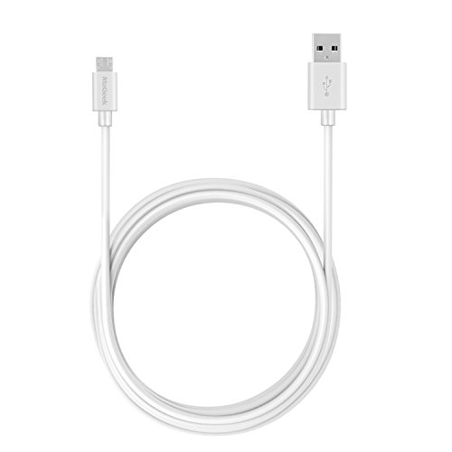 MaGeek 10ft / 3.0m Premium Extra Long Micro USB Cable High Speed USB 2.0 A Male to Micro B for Samsung, HTC, Sony,Motorola,LG, Google, Nokia and More (White)