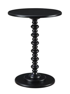 convenience concepts palm beach spindle table, black, 17.75 in x 17.75 in x 24 in