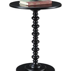 Convenience Concepts Palm Beach Spindle Table, Black, 17.75 in x 17.75 in x 24 in