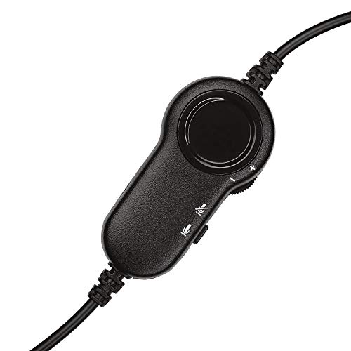 Logitech 3.5 mm Analog Stereo Headset H151 with Boom Microphone - Black, 7.9"x5.7"x2.4"