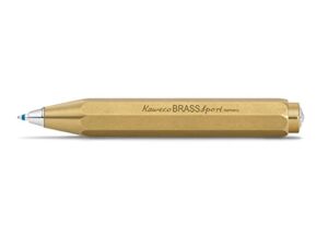 kaweco brbp-br ballpoint pen, oil-based, brass, sports