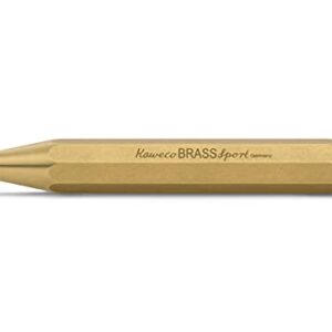 Kaweco BRBP-BR Ballpoint Pen, Oil-based, Brass, Sports