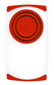 dexas over the sink strainer board, 11.5 x 20", natural/red