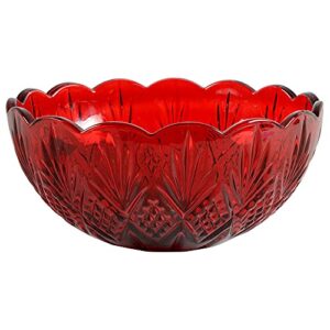 godinger dublin red crystal serving bowl