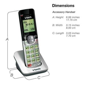 VTech CS6529-2 DECT 6.0 Phone Answering System with Caller ID/Call Waiting, 2 Cordless Handsets, Silver/Black