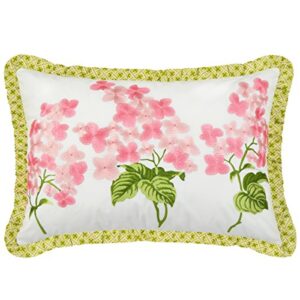 waverly emmas garden modern floral rectangular decorative throw pillow, 14" x 20", blossom