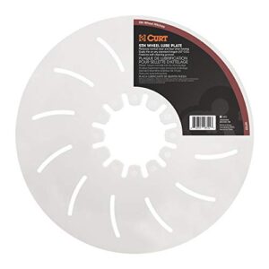 curt 16722 5th wheel hitch lube plate, 12-inch diameter, white