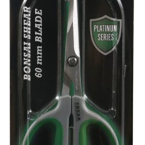 Shear Perfection Platinum Series Stainless Steel Bonsai Scissors, 2.4"/60-mm, Green (800400)