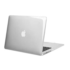 mosiso compatible with macbook air 13 inch case (models: a1466 & a1369, older version 2010-2017 release), protective plastic hard shell case cover, crystal clear
