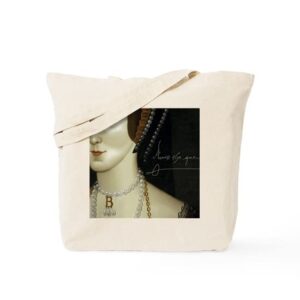 cafepress anne boleyn tote bag natural canvas tote bag, reusable shopping bag