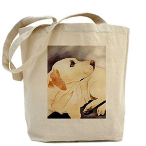 cafepress yellow lab #1 items tote bag natural canvas tote bag, reusable shopping bag