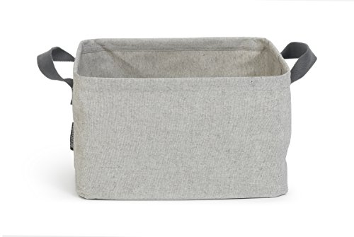 Brabantia - Foldable Laundry Basket - Compact Storage Box - Water Resistant Coating - Multi-Functional - Laundry Hamper - Bathroom - Collapsible - Grey - 9 Gal