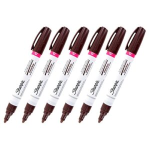 sharpie oil-based paint marker, medium point, brown ink, pack of 6