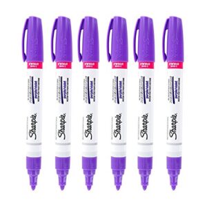 sharpie oil-based paint marker, medium point, purple ink, pack of 6