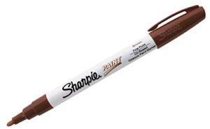 sharpie oil-based paint marker, fine point, brown ink, pack of 3