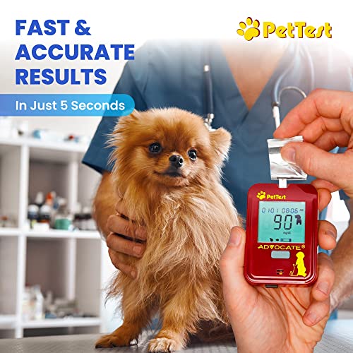 PetTest Glucose Monitoring System | Blood Sugar Check Kit for Dogs & Cats - Full Kit Includes 25 Test Strips, 25 Lancets, Red Dot Lancing Device, Glucose Meter, Carrying Case | Pets Diabetic Supplies