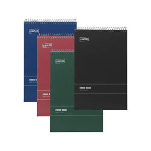 staples green paper steno pads, gregg ruled, 6" x 9", 12/pack
