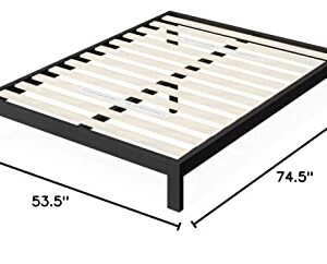 ZINUS Arnav Metal Platform Bed Frame / Wood Slat Support / No Box Spring Needed / Easy Assembly, Black, Full