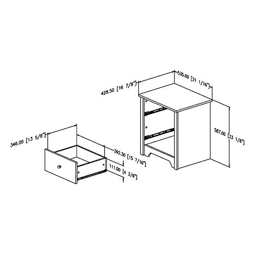 South Shore Vito 1-Drawer Nightstand