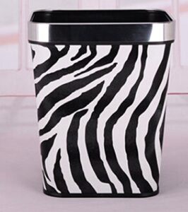 european fashion without cover trash bins kitchen bathroom square trash can (zebra, small)