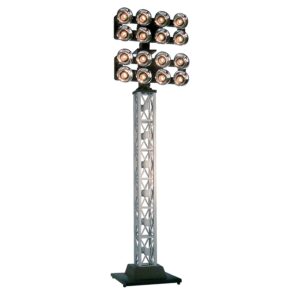 lionel electric o gauge model train accessories, plug-expand-play single floodlight tower (682012)