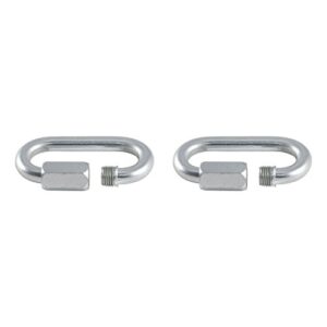 CURT 82903 Threaded Quick Link Trailer Safety Chain Hook Carabiner Clips, 5/16-Inch Diameter, 1,760 lbs., 2-Pack