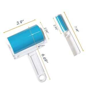 iLifeTech Reusable Sticky Picker Set Cleaner Lint Roller Pet Hair Remover Brush, Blue