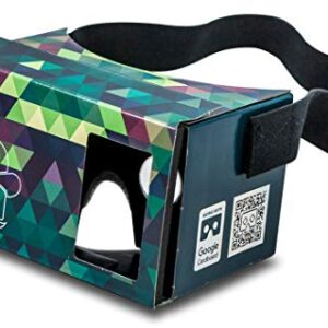 Google Cardboard POP! Cardboard + Free Head Strap and Cushion. for Android and iPhone up to 6 inches. Including Lenses. 3D Glasses VR Glasses Virtual Reality Viewer VR Goggles.