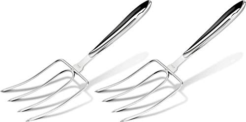 i Kito Stainless Steel Turkey Lifter,Set of 2 Heavy Roasted Turkey Meat Forks for Thanksgiving