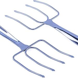 i Kito Stainless Steel Turkey Lifter,Set of 2 Heavy Roasted Turkey Meat Forks for Thanksgiving