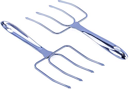 i Kito Stainless Steel Turkey Lifter,Set of 2 Heavy Roasted Turkey Meat Forks for Thanksgiving