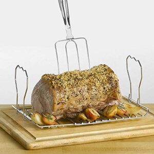 i Kito Stainless Steel Turkey Lifter,Set of 2 Heavy Roasted Turkey Meat Forks for Thanksgiving