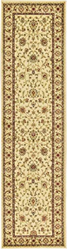 Unique Loom Voyage Collection Traditional Oriental Classic Intricate Design Area Rug (2' 7 x 10' 0 Runner, Ivory/Gold)