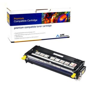 aim compatible replacement for dell 3130cn/3130cnd yellow toner cartridge (9000 page yield) (g909c)