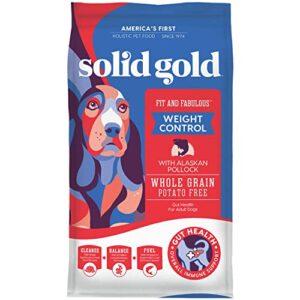 solid gold fit and fabulous dog food - dry dog food for weight control - digestive probiotics for dogs - grain & gluten free - high fiber & low fat - omega, superfood & antioxidant support