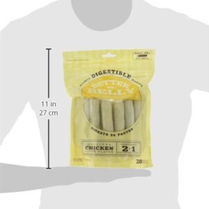 Better Belly Chicken Liver Small Rawhide Rolls, 20-Count