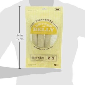 Better Belly Highly Digestible Rawhide Large Roll ChewS, 3 Count (Pack of 1)