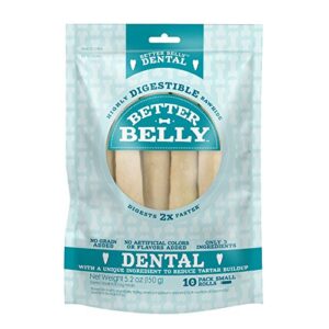 better belly highly digestible rawhide dental chews, treat your dog to a chew with no artificial colors or flavors