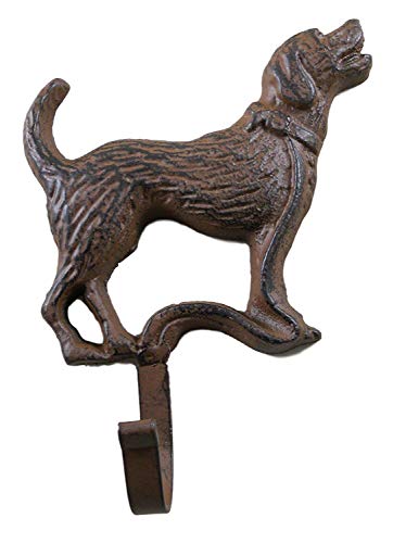 Iron Labrador Dog Wall Plaque with a Hook