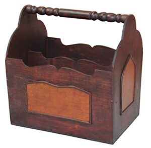 quickway imports handcrafted decorative wooden magazine rack