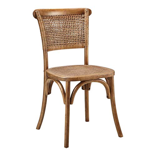 Moe's Home Collection Rattan Elm Dining Chair, Set of 2, Churchill (Light Brown) Churchill Dining Chairs, Light Brown