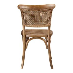 Moe's Home Collection Rattan Elm Dining Chair, Set of 2, Churchill (Light Brown) Churchill Dining Chairs, Light Brown