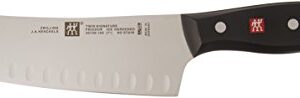 ZWILLING Twin Signature 7-inch Hollow Edge Rocking Santoku Knife, Razor-Sharp, Made in Company-Owned German Factory with Special Formula Steel perfected for almost 300 Years, German Knife